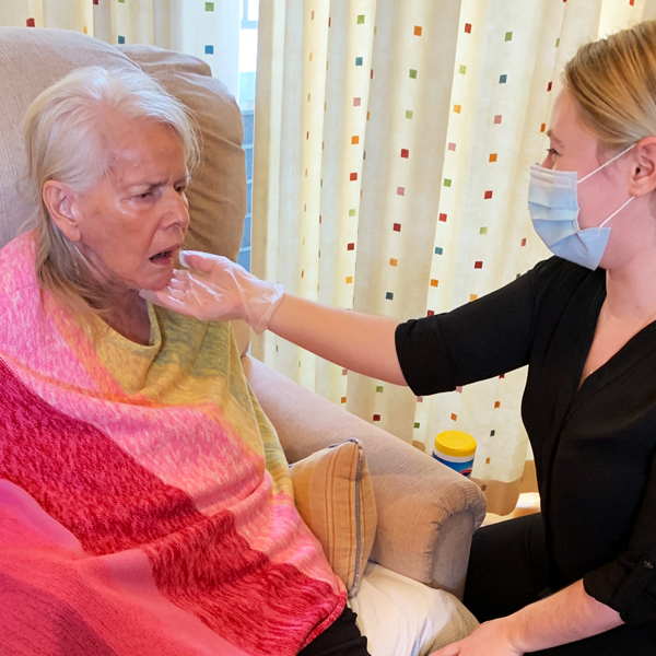 mature woman having therapy session